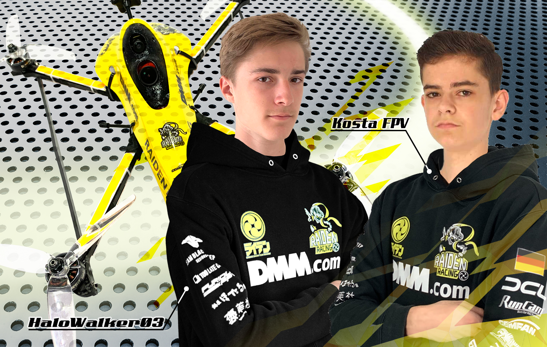 『RAIDEN RACING』にドイツ人若手ドローンレーサー２選手が新加入！